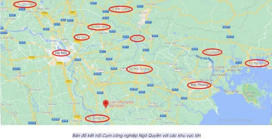 Cụm công nghiệp Ngô Quyền - Hưng Yên 2 Cụm công nghiệp Ngô Quyền - Hưng Yên nằm sát đường tỉnh ĐT.376, thuận lợi kết nối với các tuyến cao tốc và trung tâm sản xuất