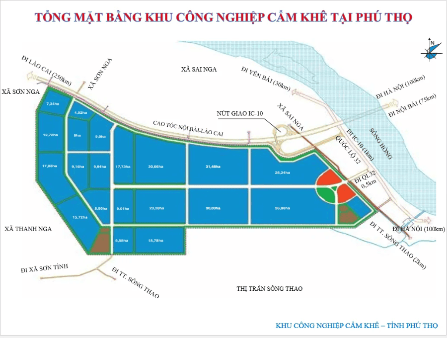 Khu công nghiệp Cẩm Khê - Phú Thọ 2 Vị trí là một trong những lợi thế cạnh tranh nổi bật của Khu công nghiệp Cẩm Khê