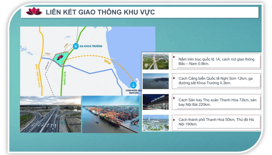 Khu công nghiệp số 3 Nghi Sơn, Thanh Hóa 2 Vị trí chiến lược là một trong những yếu tố nổi bật của Khu công nghiệp số 3 Nghi Sơn khi nằm trên trục giao thông Bắc – Nam và gần cảng biển nước sâu Nghi Sơn