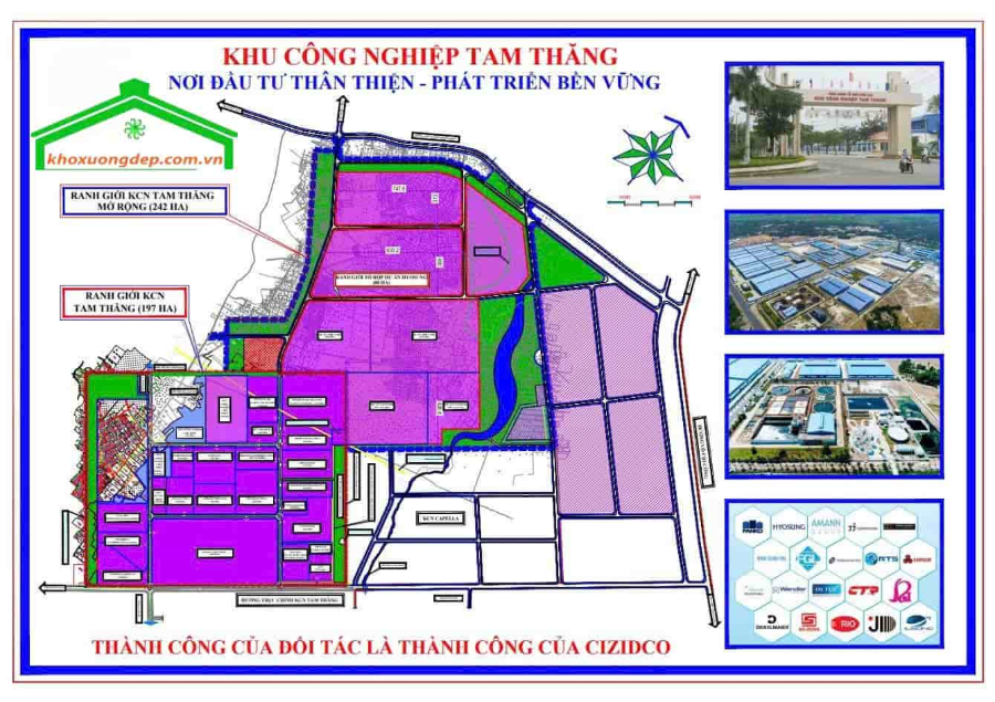 Khu công nghiệp Tam Thăng - Quảng Nam 2 Khu công nghiệp Tam Thăng nằm trong khu vực phía đông tuyến Quốc lộ 1